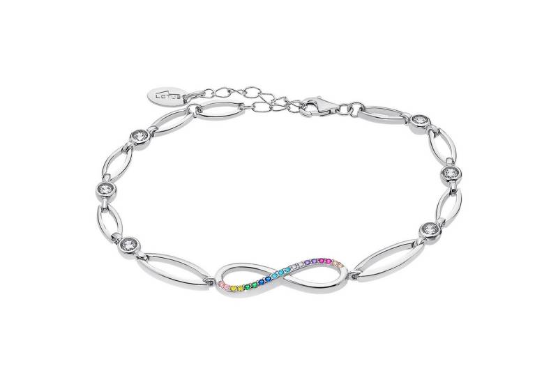 LOTUS SILVER Silberarmband LOTUS Silver Armband Unendlichkeit 925 (Armband), Armband Unendlichkeit ca. 17cm, 925 Sterling Silber, Farbe: mehrfarbig von LOTUS SILVER
