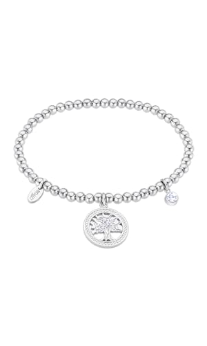 LOTUS STYLE Damen-Armband LS2170-2/4 aus der Kollektion Millennial aus Stahl, No aplica, Silber, Blauer Zirkonia von LOTUS STYLE