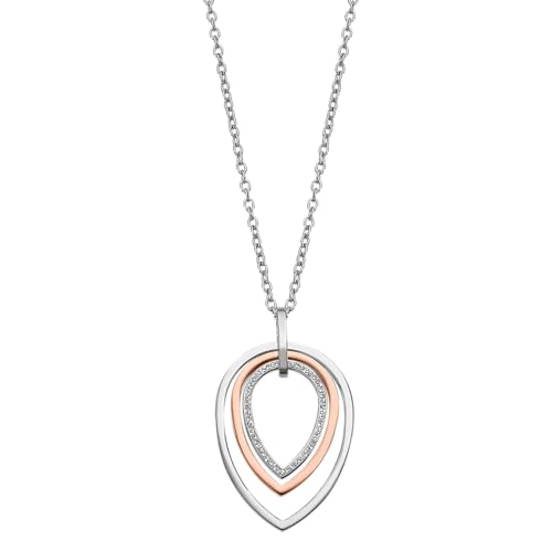 Lotus Style Halskette für Damen aus Edelstahl in der Farbe Silber und Gold, Länge: 40 cm, LS2112-1/2 von Lotus Style