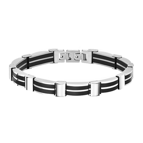 LOTUS STYLE Frau Armbänder Edelstahl Asscherschliff Blauer Zirkonia von LOTUS STYLE