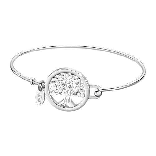 Lotus Style Armband Baum des Lebens für Damen aus Edelstahl in der Farbe Silber, Durchmesser 6,5 cm, LS2014-2/3 von Lotus Style