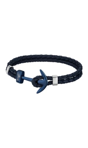 Lotus Style Armband für Herren aus Edelstahl und Leder in der Farbe Silber und Braun, Durchmesser: 21,5 cm, LS1832-2/A von Lotus