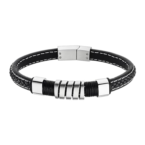 LOTUS STYLE Armband LS2056-2/1 Men Basic Leder 218,00 mm Herren, Einheitsgröße, Leder, Blauer Zirkon von Lotus Style