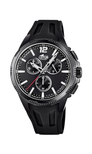 Lotus Herrenuhr 18952/3 Special Prices, Gehäuse aus Edelstahl 316L, Schwarz, Kautschukarmband, Schwarz von LOTUS