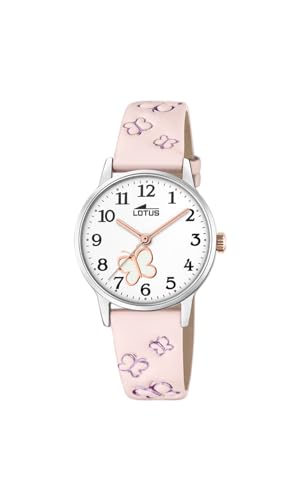 Lotus Mädchen Armbanduhr in der Farbe rosa mit Lederarmband, Wasserdichtigkeit: 5bar, Gehäusedurchmesser: 30 mm, 18864/2 von LOTUS