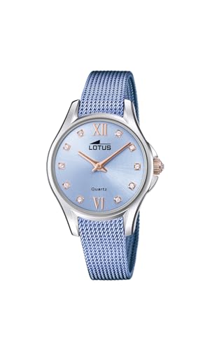 LOTUS Damen Fashion Uhr Bliss in der Farbe Blau mit Edelstahlarmband, Gehäusedurchmesser: 33mm, 18799/2 von LOTUS