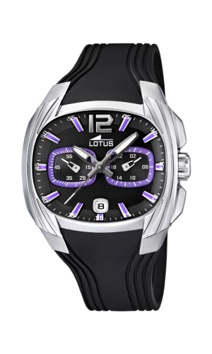 Lotus Uhr Für Herren 15756/3 Outlet Silber Edelstahl Case SchwarzSilikon Band von LOTUS