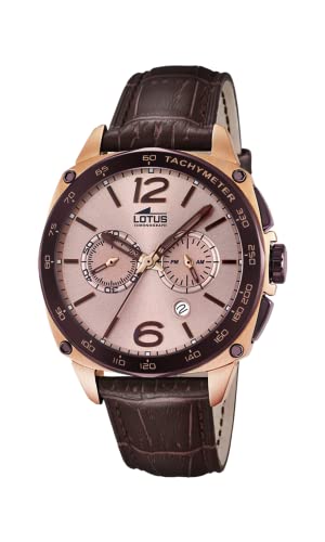 Lotus Uhr Für Herren 18217/2 Outlet Multi Edelstahl Case BraunLeder Band von LOTUS