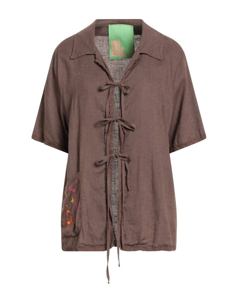 LOU LOU BELLE VILLE PARIS Hemd Damen Braun von LOU LOU BELLE VILLE PARIS