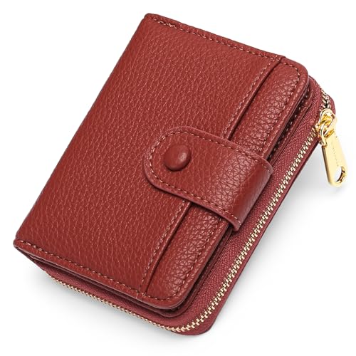 LOUEBICA Geldbörse Damen Klein，Damen Geldbörse aus Weichem Leder,mit Münzfach Kleines Zipper Brieftasche Kartenhalter von LOUEBICA