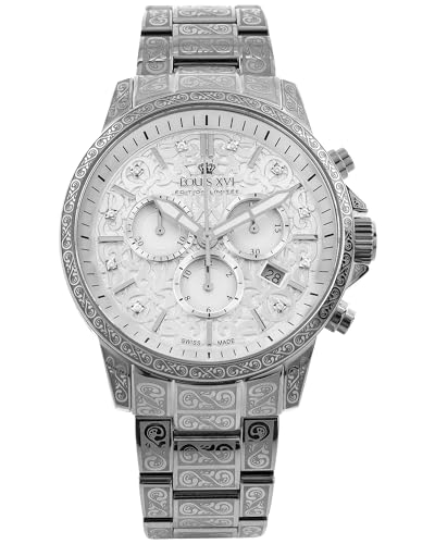 LOUIS XVI Palais Royale 2.0 1821 - Ø 43 mm - Herren Uhr - Wasserdicht - Armband Silber - Zifferblatt ICY Silver mit Diamanten - Schweizer Quarzwerk LOUIS XVI Palais Royale 2.0 1821 - Ø 43 mm - Herren Uhr - Wasserdicht - Armband Silber - Zifferblatt ICY Silver mit Diamanten - Schweizer Quarzwerk von LOUIS XVI