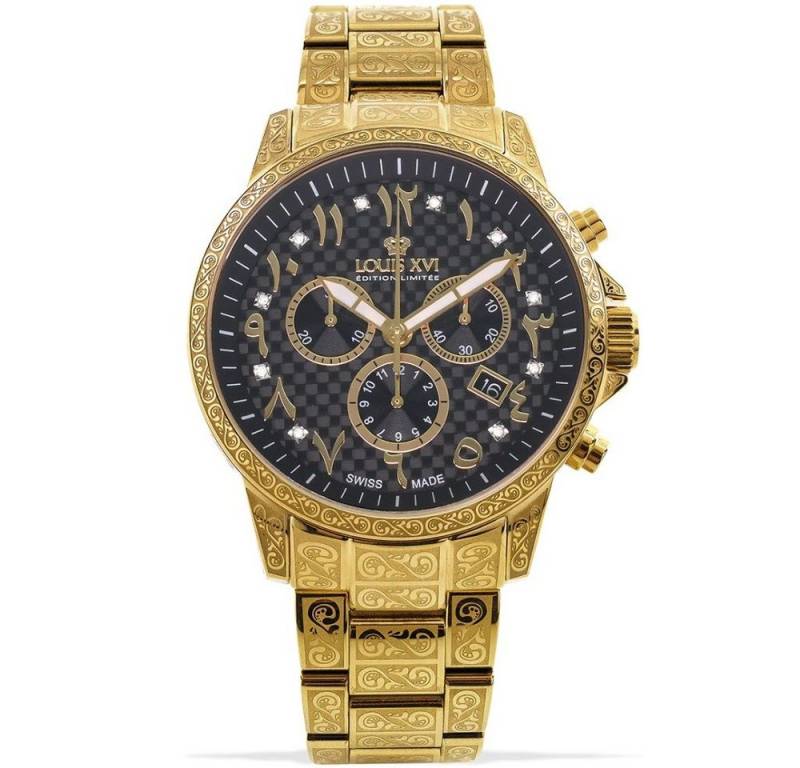 LOUIS XVI Quarzuhr Louis XVI LXVI1094 Palais Royale Arabic Chronograph Herrenuhr 43mm 10A Louis XVI LXVI1094 Palais Royale Arabic Chronograph Herrenuhr 43mm 10ATM von LOUIS XVI