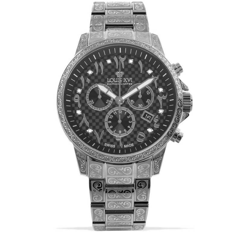 LOUIS XVI Quarzuhr Louis XVI LXVI1095 Palais Royale Arabic Chronograph Herrenuhr 43mm 10A Louis XVI LXVI1095 Palais Royale Arabic Chronograph Herrenuhr 43mm 10ATM von LOUIS XVI