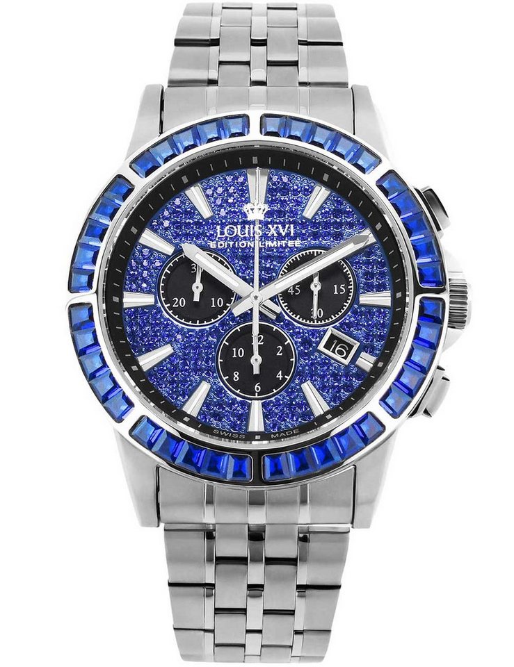 LOUIS XVI Quarzuhr Louis XVI XLXVI1133 Herrenuhr Majesté Iced Out Baguette 43mm 5ATM Louis XVI XLXVI1133 Herrenuhr Majesté Iced Out Baguette 43mm 5ATM von LOUIS XVI