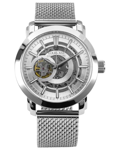 LOUIS XVI Versailles 2.0 Automatik 1921 - Ø 43.5 mm - Herren Uhr - Wasserdicht - Skelettuhr - Armband Silber - Zifferblatt Silber – Automatikuhr LOUIS XVI Versailles 2.0 Automatik 1921 - Ø 43.5 mm - Herren Uhr - Wasserdicht - Skelettuhr - Armband Silber - Zifferblatt Silber – Automatikuhr von LOUIS XVI
