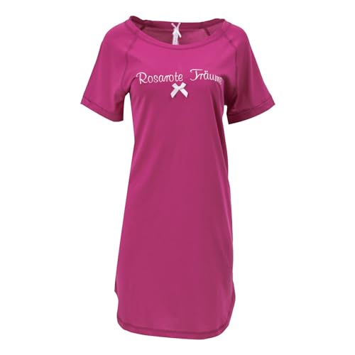 LOUIS & LOUISA Damen Schlafshirt Nachthemd 'Rosarote Träume', Farbe:Pink, Artikel:-402 pink, Größe:M von LOUIS & LOUISA