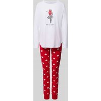 LOUIS & LOUISA Pyjama mit Motiv-Print in Rot, Größe S von LOUIS & LOUISA
