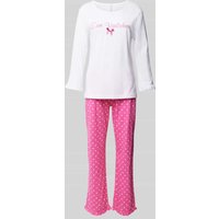LOUIS & LOUISA Pyjama mit Schleifen-Detail in Weiss, Größe XXL von LOUIS & LOUISA