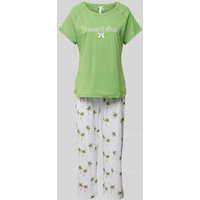 LOUIS & LOUISA Pyjama mit Statement-Stitching Modell 'Capri' in Gruen, Größe XS von LOUIS & LOUISA