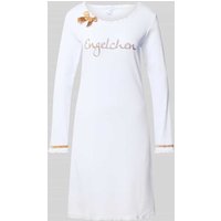 LOUIS & LOUISA Regular Fit Nachthemd mit Zierschleife Modell 'Engelchen' in Weiss, Größe XXL von LOUIS & LOUISA