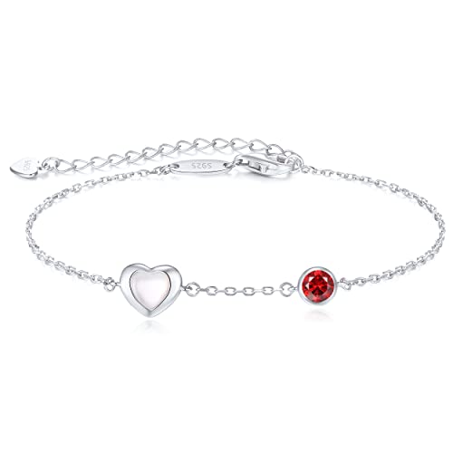 LOUISA SECRET Armband Damen Infinity Armband Silber 925 Damen Zirkonia Herz Armband Verstellbares Armband Valentinstag Geburtstag Jahrestag schmuck Geschenk für Frauen & Freundin zum & mama von LOUISA SECRET