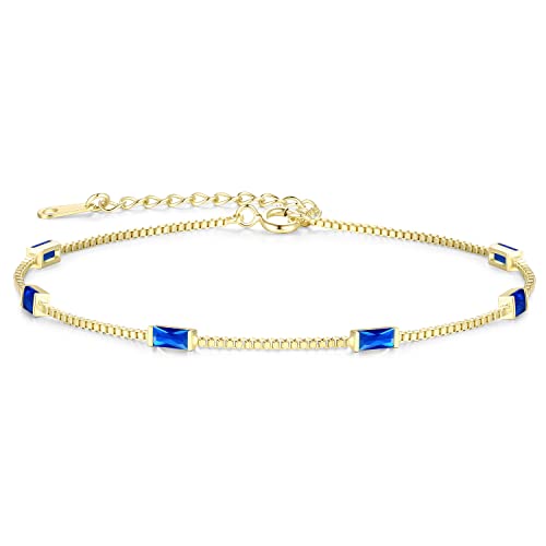 LOUISA SECRET Gold Armband Damen 925 Sterling Silber 14k Vergoldet Zirkonia Armbänder Damen Verstellbar Armkette Valentinstag Muttertag Geburtstags Weihnachts geschenke für Sie Frauen Freundin mama von LOUISA SECRET