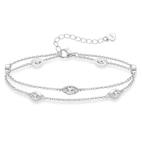 LOUISA SECRET Pferdeaugen Armband Damen 925 Sterling Silber Zirkonia Gold Armbänder Verstellbar Valentinstag Muttertag Geburtstags Weihnachten Geschenk für Sie Frauen Freundin mama LOUISA SECRET Pferdeaugen Armband Damen 925 Sterling Silber Zirkonia Gold Armbänder Verstellbar Valentinstag Muttertag Geburtstags Weihnachten Geschenk für Sie Frauen Freundin mama von LOUISA SECRET