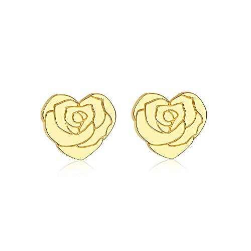 Ohrringe, Ohrstecker Rosegold Mode Geschnitzte Herz Ohrringe Silber 925 Ohrringe Damen Schmuck Ohrringe Rosegold Valentinstag Hochzeit Jahrestag Geburtstagsgeschenk für Frauen Freundin Mutter Mädchen von LOUISA SECRET