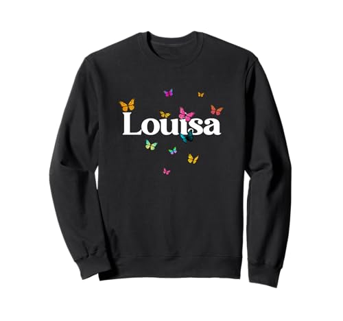 Louisa - Schöner Mädchen Name mit bunten Schmetterlingen Sweatshirt Louisa - Schöner Mädchen Name mit bunten Schmetterlingen Sweatshirt von LOUISA Tochter Enkel Geburtstag Geschenkideen