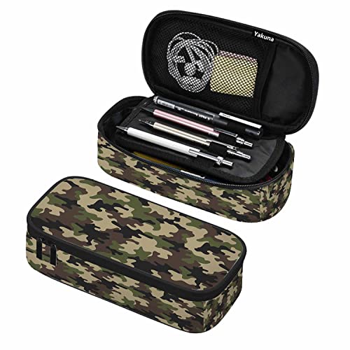 LOUJIN Braun Grün Camouflage Federmäppchen Abstrakt Modern Militärgebrauch Armee Dschungel Verstecken Cool Spot Große Kapazität Stifttasche für, farbe, 21.00cm*10.5cm*5.00cm, Schulranzen-Set LOUJIN Braun Grün Camouflage Federmäppchen Abstrakt Modern Militärgebrauch Armee Dschungel Verstecken Cool Spot Große Kapazität Stifttasche für, farbe, 21.00cm*10.5cm*5.00cm, Schulranzen-Set von LOUJIN