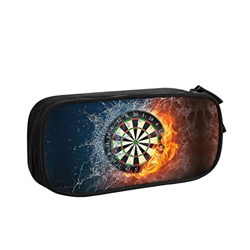 LOUJIN Darts Board Wasser und Feuer Federmäppchen Federmäppchen Federmäppchen Bleistift Tasche Box Tragbare Stifttasche für Büro Schule, farbe, 21.00cm*10.5cm*5.00cm, Schulranzen-Set von LOUJIN