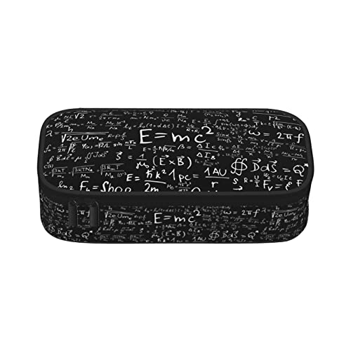 LOUJIN Dunkle Tafel Wort Mathematik Druck Federmäppchen Große Kapazität Federmäppchen Tragbare Federtasche für Jungen Mädchen Erwachsene und Büro, farbe, 5.0cm*10.5cm*20.5cm, Federmäppchen von LOUJIN