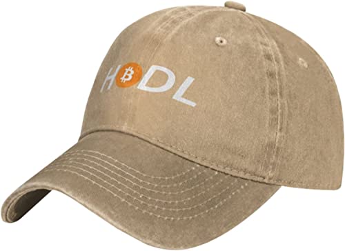 LOUJIN HODL Bitcoin Cowboy Baseball Cap Herren Damen Klassisch Verstellbar Outdoor Baseball Cap Schwarz, Fotofarbe, One size von LOUJIN