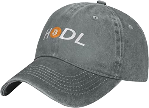LOUJIN HODL Bitcoin Cowboy Baseball Cap Herren Damen Klassisch Verstellbar Outdoor Baseball Cap Schwarz, Fotofarbe, One size von LOUJIN