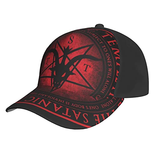 LOUJIN Satan Pentagramm Symbol Magic Baseball Hut für Männer Frauen Hip Hop Caps Schwarz Snapback Hüte Papa Trucker Cap Satan Pentagramm Symbol Magie, #317, M/Einheitsgröße von LOUJIN