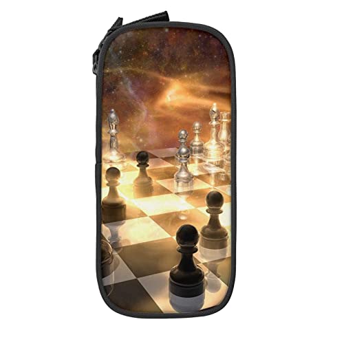 LOUJIN Schach-Galaxie-Federmäppchen mit Reißverschluss, Stift-Aufbewahrungstasche, große Organizer-Box für Schule, Büro, Schwarz, farbe, 5.0cm*10.5cm*20.5cm, Federmäppchen LOUJIN Schach-Galaxie-Federmäppchen mit Reißverschluss, Stift-Aufbewahrungstasche, große Organizer-Box für Schule, Büro, Schwarz, farbe, 5.0cm*10.5cm*20.5cm, Federmäppchen von LOUJIN