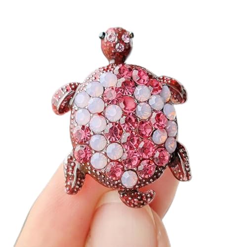 1 PC Vintage Strass Niedliche Cartoon Schildkröte Broschen Für Frauen Männer Kleidung Zubehör Brosche Pins Charms Party Schmuck von LOUKEKE