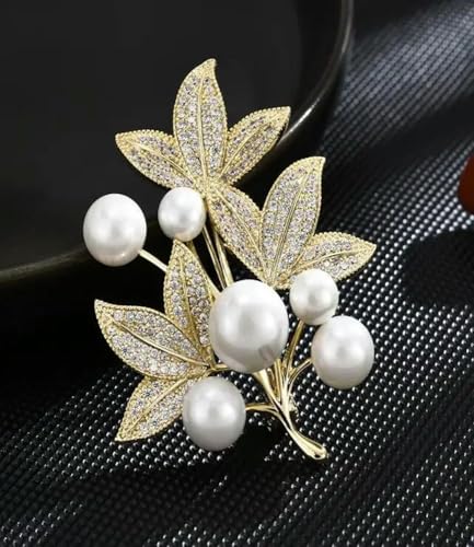 1 Stück Exquisite Bowknot-Perlenbroschen für Frauen Corsage Mode Feste Kleidung Pin Schmuck Kleine Accessoires von LOUKEKE