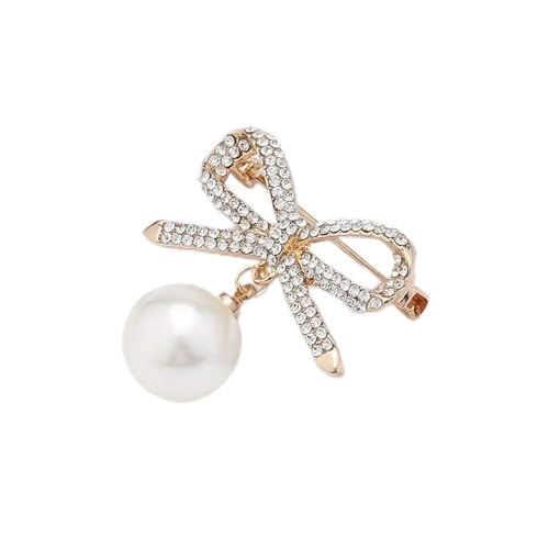 1 Stück Perlenbrosche mit festem Riemen, Sicherheitsnadel für Pullover, Kleider, kleine Brosche, Strickjacke, Clip, Kette, Revers, Ausschnitt, Schmuck von LOUKEKE
