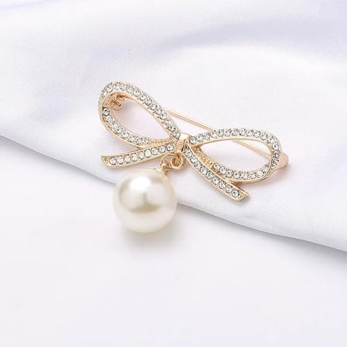 1 Stück Perlenbrosche mit festem Riemen, Sicherheitsnadel für Pullover, Kleider, kleine Brosche, Strickjacke, Clip, Kette, Revers, Ausschnitt, Schmuck von LOUKEKE