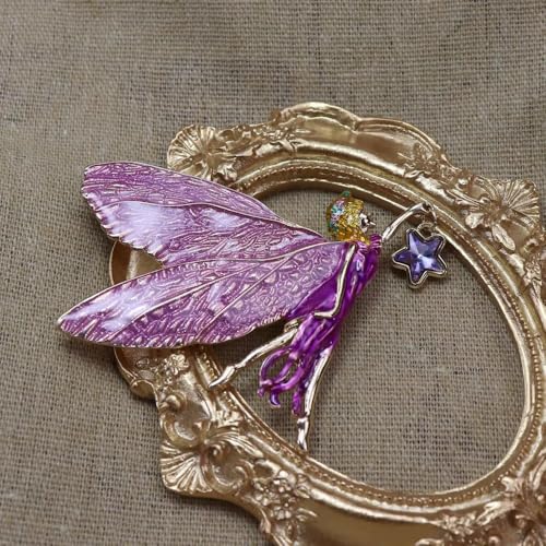 1 Stück Vintage Classic Dazzle Crystal Emaille Brosche Abzeichen für Frauen Männer Mittleren Retro Elegante Exquisite Fee Pin Zubehör von LOUKEKE