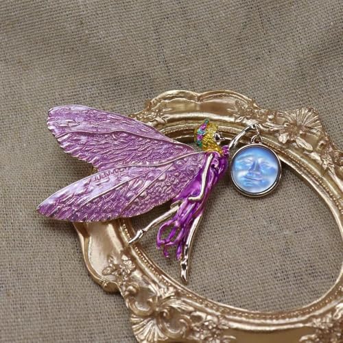 1 Stück Vintage Classic Dazzle Crystal Emaille Brosche Abzeichen für Frauen Männer Mittleren Retro Elegante Exquisite Fee Pin Zubehör von LOUKEKE