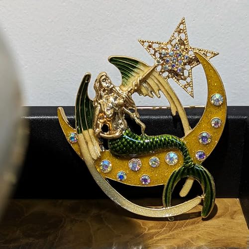 1 Stück Vintage Classic Dazzle Crystal Emaille Brosche Abzeichen für Frauen Männer Mittleren Retro Elegante Exquisite Fee Pin Zubehör von LOUKEKE