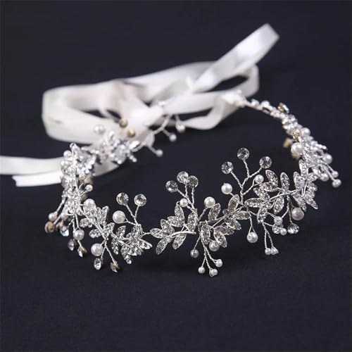 2 Stück Braut Brautjungfer Kranz Krone Festival Stirnband Frauen Haarschmuck Kopfschmuck Mädchen Blumengirlande Hochzeit Blumenkopfbedeckung von LOUKEKE