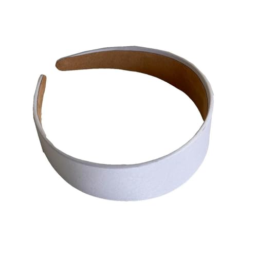 2 Stücke Weiß breitkrempiges Satin-Stirnband Damen-Haarnadel Sommer Alltagskleidung Haarband Accesorios von LOUKEKE