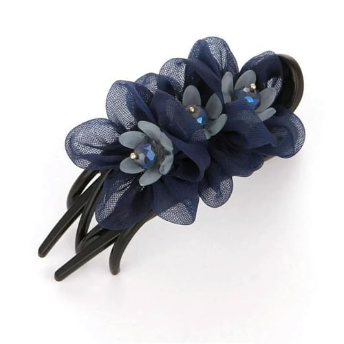2 Stücke koreanische version von ente schnabel clip seide garn blume stoff haar clip frauen mode haar multifunktionale top clamp kopfschmuck von LOUKEKE