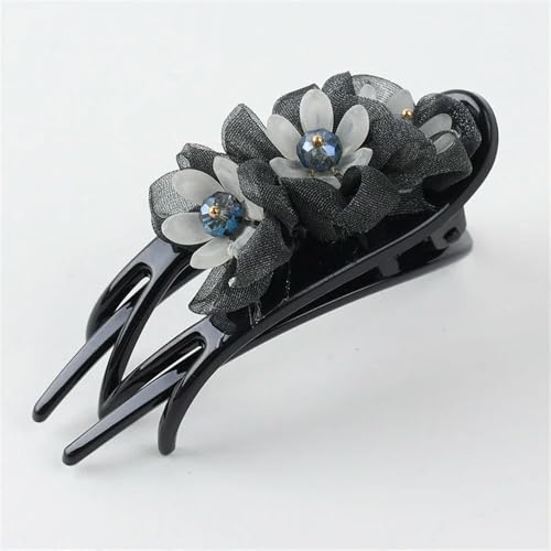 2 Stücke koreanische version von ente schnabel clip seide garn blume stoff haar clip frauen mode haar multifunktionale top clamp kopfschmuck von LOUKEKE