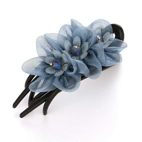 2 Stücke koreanische version von ente schnabel clip seide garn blume stoff haar clip frauen mode haar multifunktionale top clamp kopfschmuck von LOUKEKE