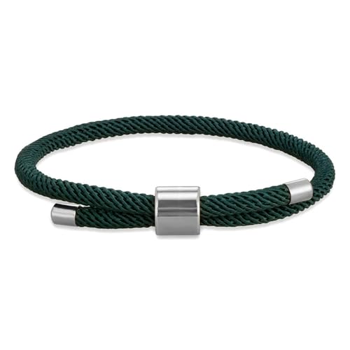 LOUKEKE 1 Paar Minimalistisches Armband aus Edelstahl für Männer und Frauen, verstellbares Seil, Paararmbänder, Sommer- und Strandschmuck von LOUKEKE