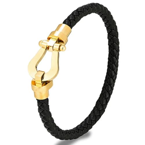 LOUKEKE 1 Stück Doppellagiges Lederarmband aus Edelstahl für Männer, Geschenke für Ehemann und Liebhaber von LOUKEKE